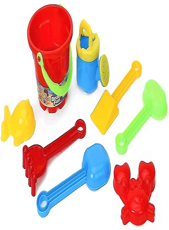 Fezeedi Beach Toys Set for Childs, Beach Art Learning Toys, Outdoor Childs Sand Toys for Child,Best Birthday Gift Set(Random Color Send)(Pack of 8) - Image 1